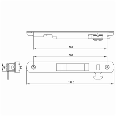 推拉门钩锁GS-A01尺寸图