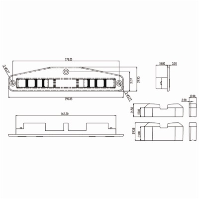 推拉门钩锁GS-A10尺寸图