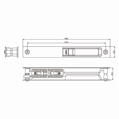 推拉门钩锁GS-A33尺寸图