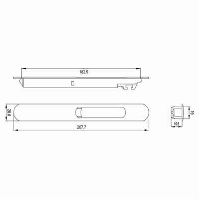 推拉门钩锁GS-B02尺寸图