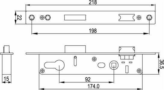 门锁ST-A03尺寸图
