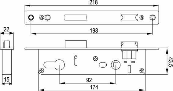 门锁ST-A04尺寸图
