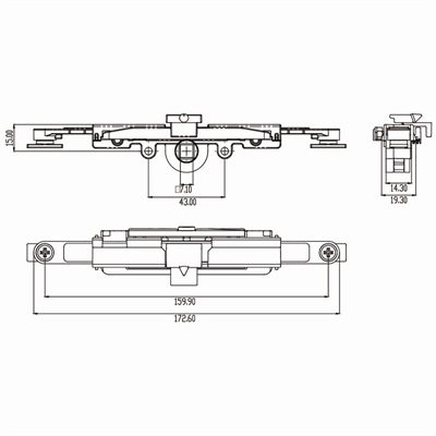 内开内倒传动盒CDH-A06尺寸图
