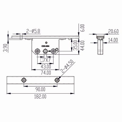 传动盒CDH-B04-35尺寸图
