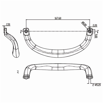 移门拉手LS-A06尺寸图
