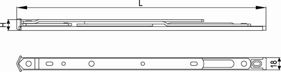 18槽平开窗滑撑尺寸图