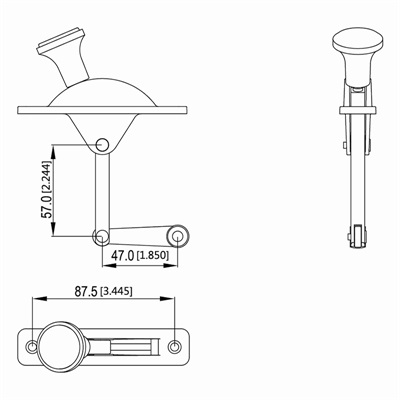 百叶窗摇窗机JHL-WO-12尺寸图