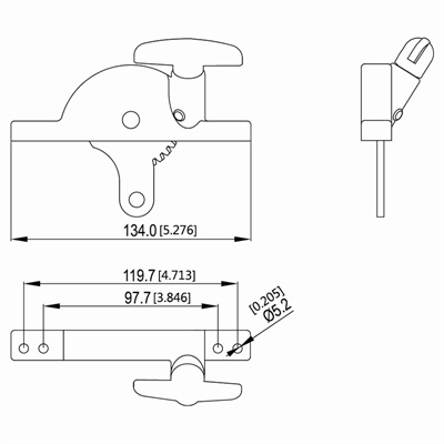 百叶窗摇窗机JHL-WO-2000尺寸图